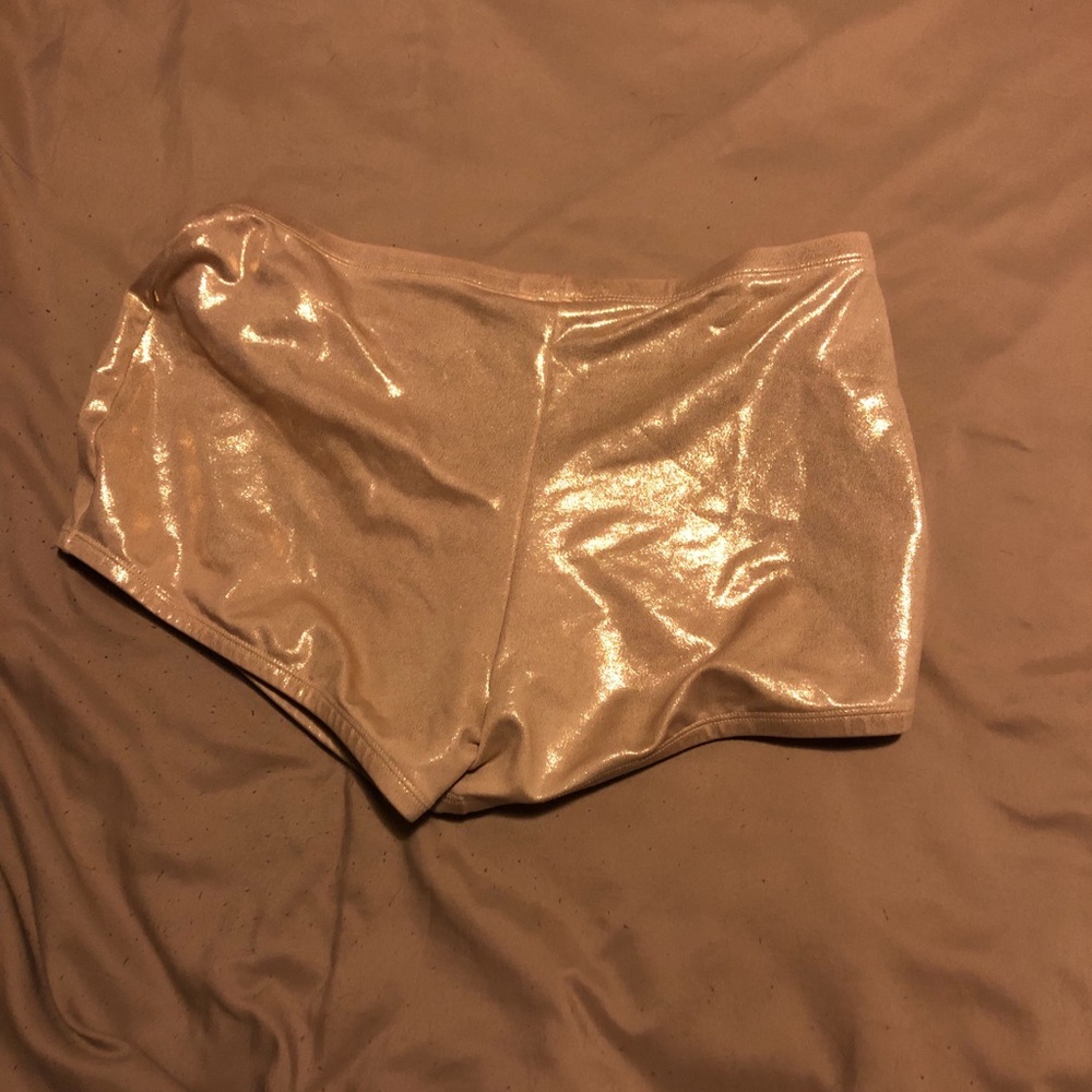 Gold Spandex Cheer Shorts